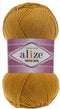 55% Cotton 45% Acrylic Alize Cotton Gold Yarn 1 Skein/Ball 100 gr 360 yds (2-Mustard)...