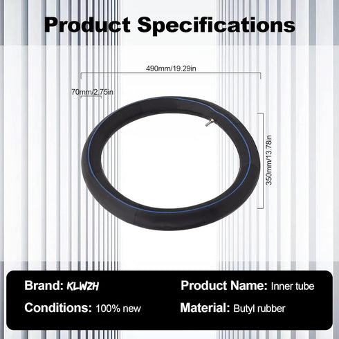 2.25/2.50-16" Off-road Motorcycle Inner Tubes with TR4 Valve Stem 70/90-16 Motorcycle Tire Replacement Inner Tubes for Dirt Bikes Pit Bikes Off-ro...