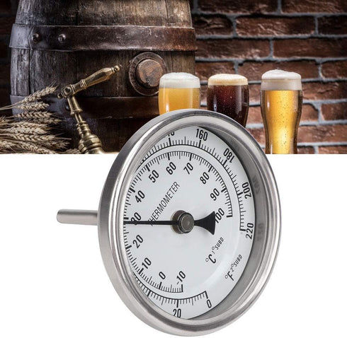 Metal Dial Thermometer, high Accuracy Stainless Steel 1/2 NPT Thread Pot Thermometer, Weldless Thermometer for Kitchen Use...