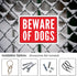 Beware of Dog Sign, Metal Warning the Dogs Signs for Fence Gate, 2 Pack 10 x 7 inches, for Indoor and Outdoor Use, No Fade Aluminum Weatherproof L...