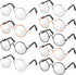 9 Pairs Doll Glasses Metal Wire Rim Clear Lens Eyewear Fabric Doll Dress Up Eyeglasses Mini Dolls Costume Accessories for 18 Inch and Other Item D...