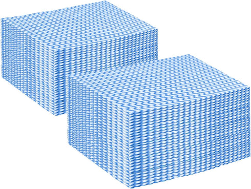 Blue Disposable Kitchen Cleaning Towel Heavy Duty Cleaning Rags Disposable Dish Cloths 100 Count/Pack...