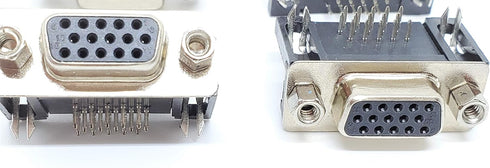 PC Accessories - Connectors Pro D-Sub High Density DBHD15 Female Right Angle PCB Mount Connector, 10-Pack 90 Degree D-Sub RHD15F...