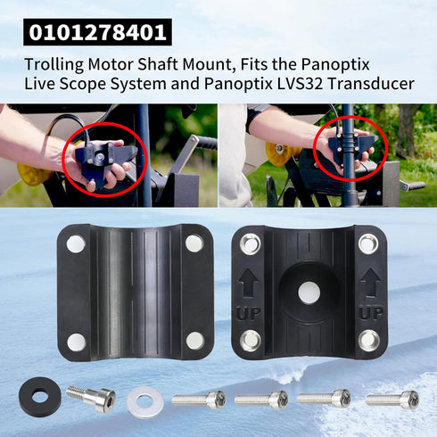 0101278401 Trolling Motor Shaft Mount,Compatible with the Panoptix Live Scope System and Panoptix LVS32 Transducer...