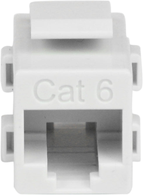 StarTech.com White Cat 6 RJ45 Keystone Jack Network Coupler F/F - RJ45 Coupler - Cat6 Coupler - F/F Cat6 Keystone Jack White Modular (C6KEYCOUPLWH...