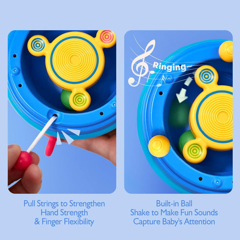 Montessori Toys for 1 Year Old Boy Girl - Toddler Sensory Toys Pop Fidget Toys Spinning Travel Toys for 1 Year Old Gifts Early Development Toy for...