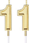 11th Birthday Candles Cake Number Candles Happy Birthday Cake Candles Topper Decoration for Birthday Wedding Anniversary Celebration Favor, 3.54 I...