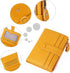 HKCLUF Small Wallet for Women,RFID Blocking Bifold Wallets Zipper Leather Coin Purse Credit Card Holder Wallets With ID Window(Yellow)...