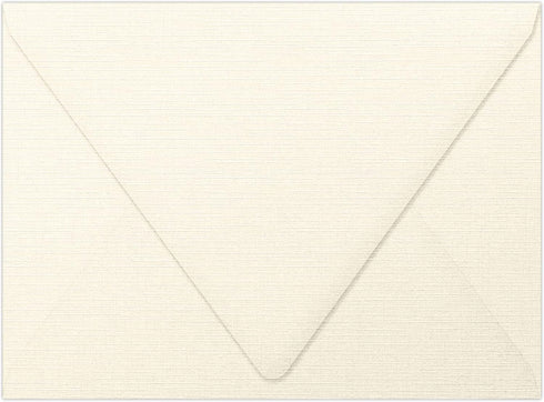 LUXPaper A6 Contour Flap Invitation Envelopes | 4 3/4" x 6 1/2" | Natural Linen | 70lb. Text | 50 Qty...