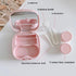 Contact Lens Case with Cleaner Washer, Portable Contact Lens Travel Kit with Mirror Remover Tool Tweezers Solution Bottle Mini Container Holder St...
