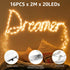Olafus 16 Pack Christmas Fairy Lights Battery Operated Warm White, Halloween Small String Lights Copper Wire 20 LED 7ft, IP68 Waterproof Bottle Li...