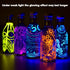 Roizefar Fabric Paint, 10 Colors Glow in the Dark Paint, 3D Permanent Acrylic Textile Paint (20 ml/0.68 oz), Neon Craft Painting Fabric Paint for ...