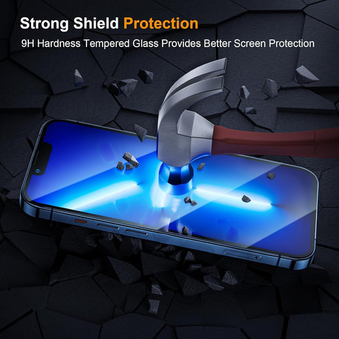 SIBEITU 3 Pack Screen Protector for iPhone 11 with 3 Pack Camera Lens Tempered Glass Protector, 6.1 Inch Tempered Glass HD Clear 9H Hardness for i...
