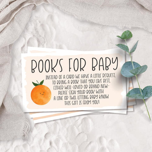 m&h invites 50 Little Cutie Books for Baby Shower Request Cards - Invitation Inserts - Gender Neutral or Girl Baby Shower...