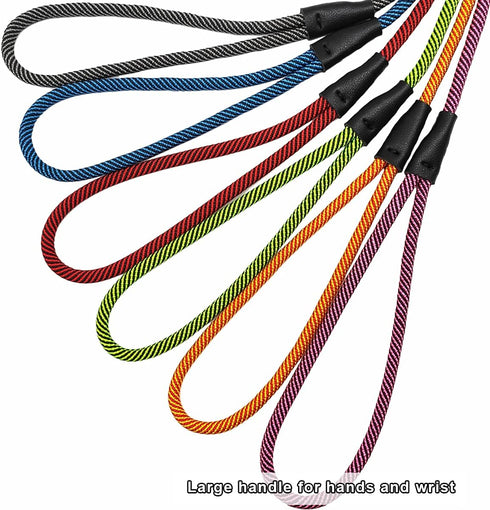 8FT Slip Lead Dog Leash, 1/3” Strong Rope Dog Leash, Adjustable No- Pull Small Dog Leash for Puppy, Small and Medium Pets...