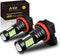 Alla Lighting H8 H11 LED Bulbs, Fog Lights or DRL Lamps Replacement 8000K Ice Blue 12V H11LL H8LL H16 for Cars, Trucks, Xtreme Super Bright 3030 3...