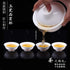 Gaiwan White Glaze Porcelain Teacup kung Fu Tea Service Set for Home Office Decoration (100ml)...