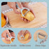 Magicorange Travel Cutting Board Set, 3 Pcs Portable Mini Camping Plastic Cutting Board Set & Stainless Steel Knife with Sheath, Fruits & Vegetabl...