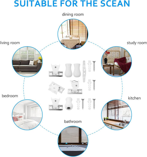 1 Set Roller Blind Repair Kit Mount Window Shade Brackets Pull End Curtain Roller Blind Lifting Pulley Accessories for Vertical Blinds Roman Shade...