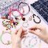 500PCS 4x7mm Acrylic Letter Beads F for Friendship Bracelets Jewelry Making, White Round Flat Acrylic with Colourful Alphabet Beads for DIY Crafts...