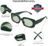 VANLINKER Rectangle Sunglasses for Women Retro Trendy Fashion Glasses Oval Lenses Narrow Thin Square Frame UV400 VL9624...