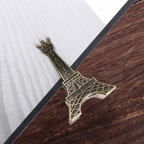 Memo Clip 4PCS Creative Eiffel Tower Shape Metal Memo Paper Clip for Photo Paper Decoration Retro Name Card Picture Clip Holder School Office Supp...