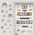 Classroom Bulletin Board Decoration Set Welcome Banner Wall Door Boho Hippie Groovy Classroom Decorations for Kindergarten Preschool Elementary Mi...