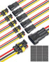 NAOEVO 3 Pin Connector Waterproof, 16 AWG 3 Wire Connectors, Automotive Electrical Connectors Male and Female Way With Heat Shrink Tubing for Car ...