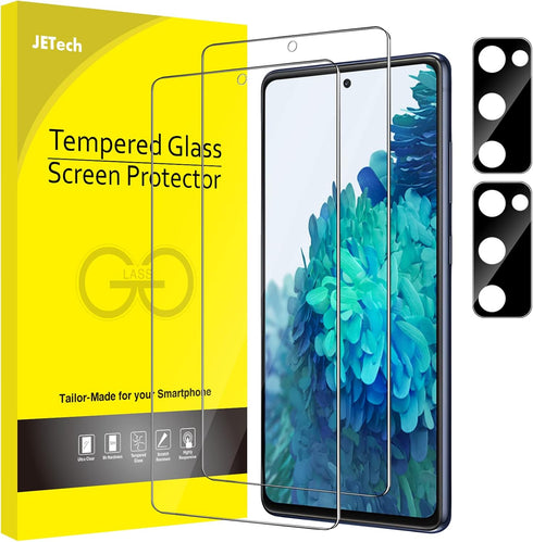 JETech Screen Protector for Samsung Galaxy S20 FE 6.5-Inch with Camera Lens Protector, Tempered Glass Film, Fingerprint ID Compatible, HD Clear, 2...