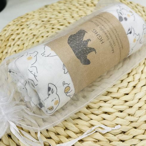 Ultra Soft Muslin Swaddle Blankets Premium Receiving Blanket for Boys & Girls Luxurious Soft and Silky 47" x 47" Pig Blanket (Pig)...