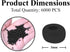Mandala Crafts Glass Tiny Beads - 6000 8/0 Small Kit - 3mm Black for Jewelry...