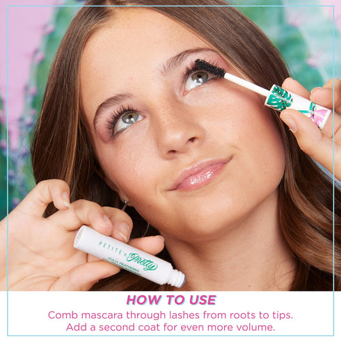 Petite 'n Pretty Fully Feathered Volumizing Mascara - Non-Toxic Makeup for Kids, Tweens and Teens - Adds Instant Thickness and Definition...