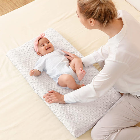Baby Changing Pad Cover, Super Soft Plush Dot Diaper Changing Table Covers for Baby Girls and Boys, Ultra Comfortable, Safe for Babies, Fit 32"/34...
