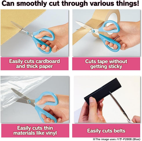 Scissors Saxa Glueless Blade 3 Color Set White, Green, Blue, And Sticky Note Set Hasa-P280W, Hasa-P280G, Hasa-P280B...