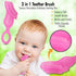 Brilliant Oral Care Baby’s First Toothbrush, Smooth Silicone Bristles Gently Clean Tender Teeth and Gums, for Ages 4+ Months, Pink, 1 Pack...