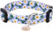 Cotton Dog Collar for Small Medium Large Dogs,Girl Dog Collar with Quick-Release Buckle,Flowers Soft Adjustable Pet Collar (Medium, Blue Daisy)...