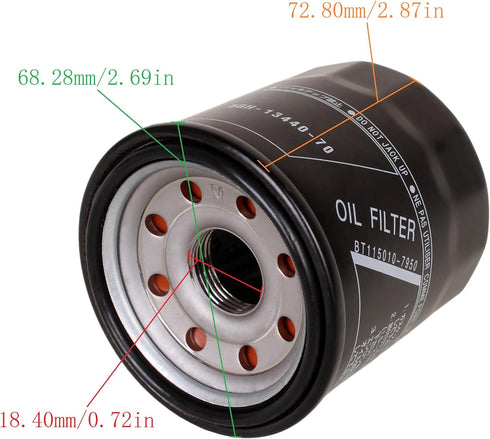 Boat Motor 5GH-13440-00 5GH-13440-30 5GH-13440-70 Oil Cleaner Filter for Yamaha Outboard Engine F15 F25 F40 F50 F60 F70 F75 F90, fits Serria 18-79...