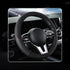 1 PC Car Steering Wheel Cover, Elastic Non-Inner Ring 3D Textured Leather Cover for All Seasons, Anti-Slip Easy-Grip Protection for 14.9" Steering...