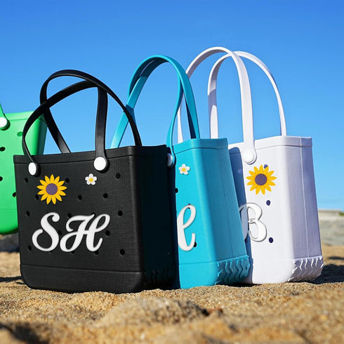 3 Pcs Letter Charms for Bogg Bag Clips Insert Bogg Bag Accessories Charm Decorative Alphabet Charm for Handbag Beach Tote Bag Simple Modern Beach ...