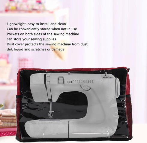 Sewing Machine PVC Dust Cover, Soft Portable Foldable Sewing Machine for Living......