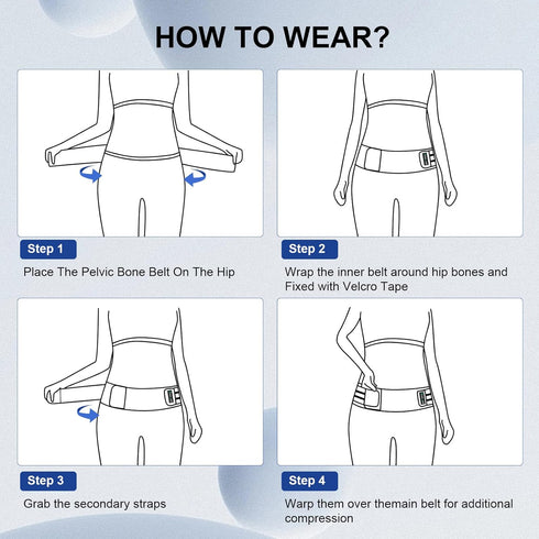 Sacroiliac SI Joint Hip Belt - Lower Back Support Brace for Women and Man Pelvic Support trochanteric Belt for Sciatica Pelvis Lumbar Hip Pain Rel...