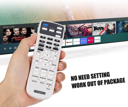 Projector Remote Control 2181830 for Epson Home Cinema 2100 2150, EH-TW5400 EH-TW5600 EH-TW5650 H850B H850C H851A H851B H851C H852A H852B H852C Pr...