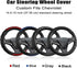 GIANT PANDA Steering Wheel Cover for Chevy Silverado - Car Steering Wheel Cover for Chevrolet Colorado Tahoe - Black...