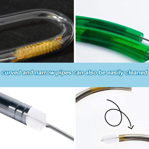 Aquarium Filter Brush Long Brush Flexible Double Ended Bristles Hose Pipe Cleaner for Fish Tank or Home Kitchen(White)...