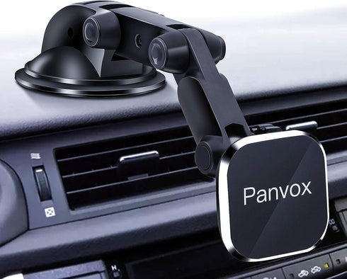 Magnetic Phone Car Mount, Universal Dashboard Windshield Car Phone Mount Holder with Upgraded 3.2" Suction Cup,8 Strong Magnets Compatible with iP...