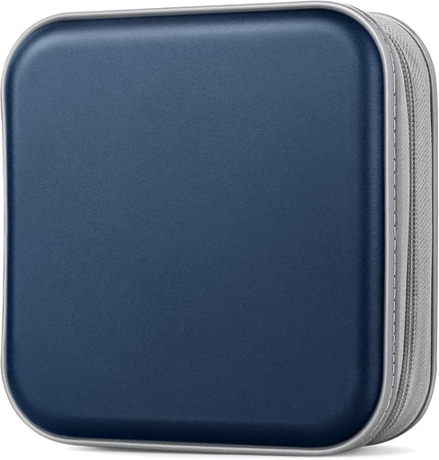 CD Case, DVDs Wallet Holder, CD/DVD Case Wallet 40 Discs Heavy Duty Bag Binder Storage Booklet Album (Dark Blue)...