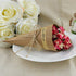 50Pcs Kraft Paper Cones Bouquet Wrapping Paper Cones Wedding Confetti Candy Gift Flower Paper Cones Holder with Hemp Ropes for DIY Wedding Table D...