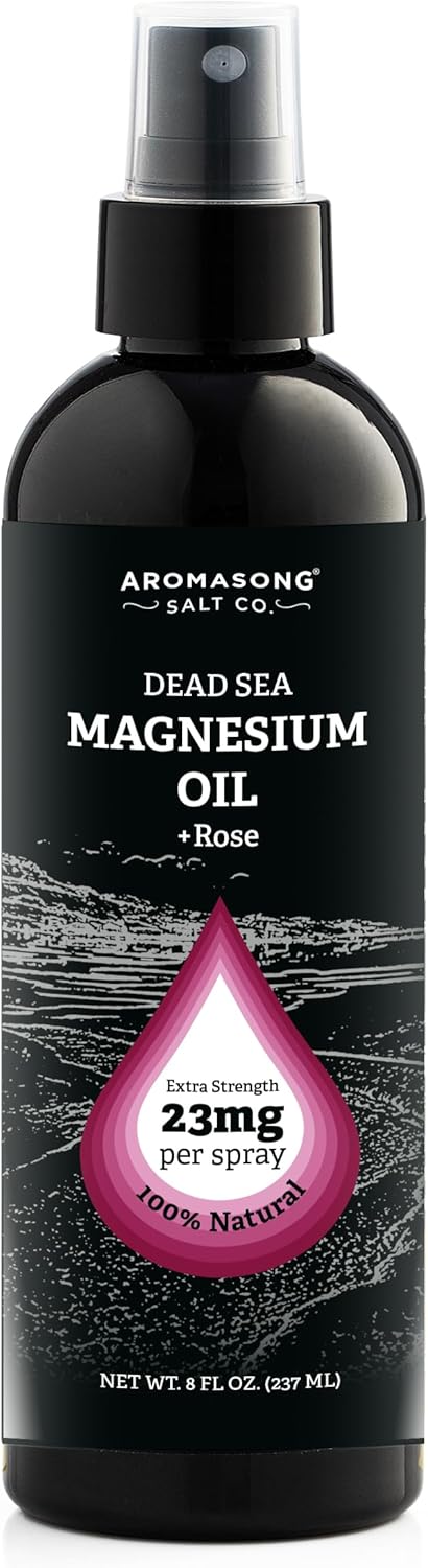 Aromasong Rose Extra Strength Ultra-Pure Magnesium Spray (23mg Magnesium in Each Spray) 8 Oz, Known to be Used for Leg Discomfort and Promotes a C...