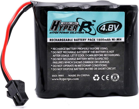 4.8V 1800mAh Ni-MH 4 Cell Rechargeable AA Battery Pack SM-2P Plug...