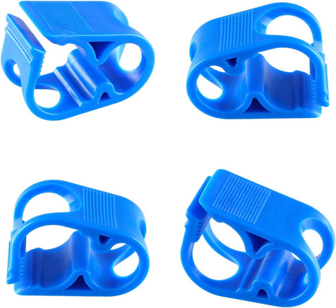 5 Pcs Plastic Tubing Clamps, 1/4" - 1/2" Tube O.D. Adjustable Tube Clamp Shut Off Hose Clamp, Laboratory Pinch Valve Flow Control Hose Clamp?Blue?...